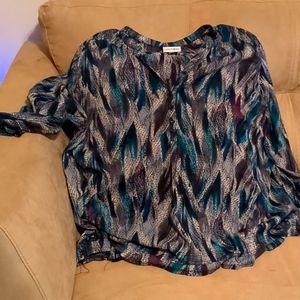 COPY - Women's plus size sheer blouse ( black, teal, grey)